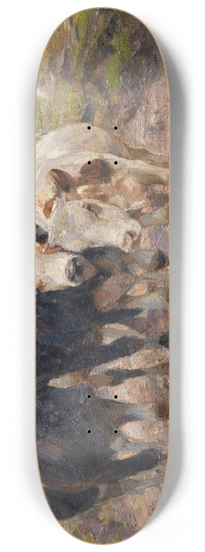 Heinrich Von Zgel - Hirte mit Jungrindern 8.25 inch art skate deck