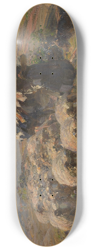 Heinrich Von Zgel - Schafherde mit Hirtin und Esel auf dem Feld 8.25 inch art skate deck