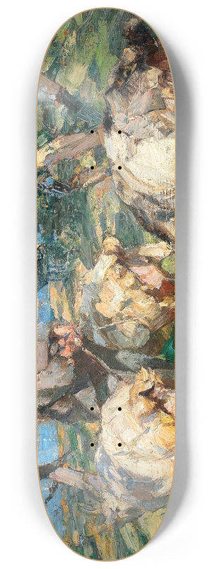 Heinrich Von Zgel - Shepherd with Goats on the Way to the Water 8.25 inch art skate deck