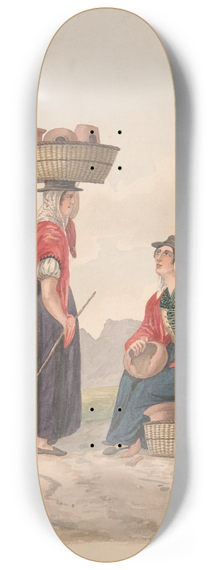 Alfred Diston - Tenerife-Women of Candelaria 8.25 inch art skate deck