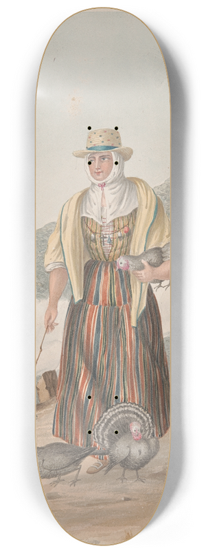 Alfred Diston - Woman of Ycod el Alto, Tenerife 8.25 inch art skate deck