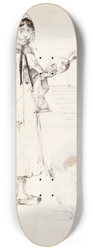 Helene Schjerfbeck - Ranskalainen maalaistytt (Tytt ja vrttin) 8.25 inch art skate deck