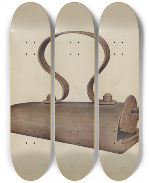 Triptych art skateboard deck of Esther Williams Flatiron by Esther Williams