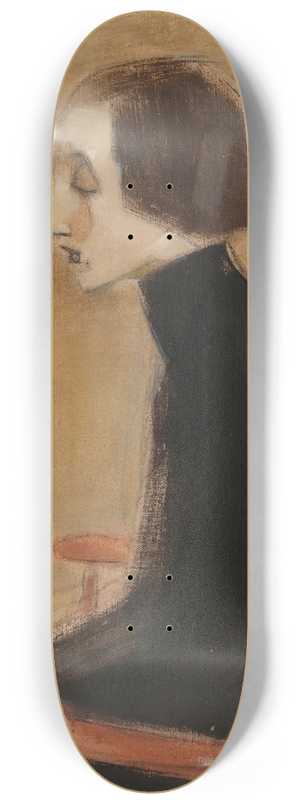 Helene Schjerfbeck - The Seamstress, Half-Length Portrait (The Working Woman) 8.25 inch art skate deck