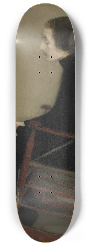 Helene Schjerfbeck - The Seamstress (The Working Woman) 8.25 inch art skate deck