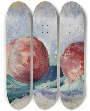 Triptych art skateboard deck of Armand Guillaumin Still Life by Armand Guillaumin (1841-1927)