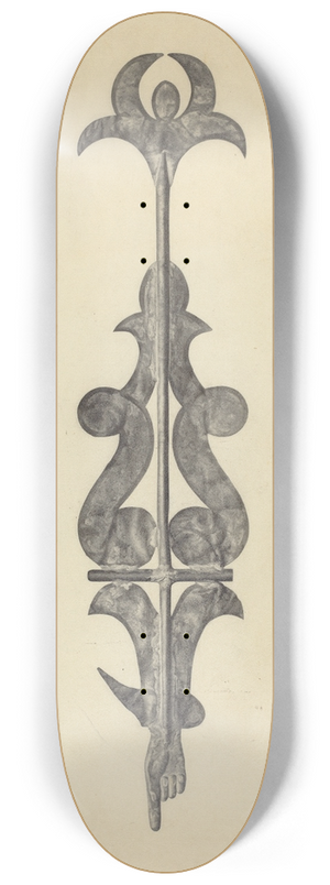 Helen Hobart - Weather Vane  Scroll with Index 8.25 inch art skate deck