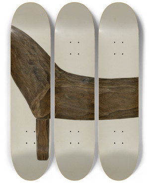 Triptych art skateboard deck of Frank Budash Toy Horse by Frank Budash