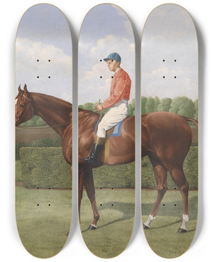 Triptych art skateboard deck of Emil Adam Gondolat by Emil Adam (1843-1924)