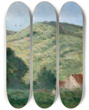 Triptych art skateboard deck of Maximilien Luce Le Riviere by Maximilien Luce (1858-1941)