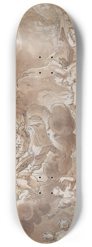 Hendrick Goltzius - The Fall of Phaeton 8.25 inch art skate deck