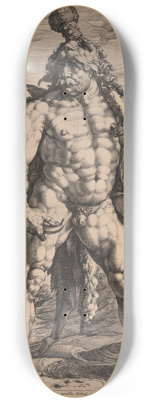 Hendrick Goltzius - The Great Hercules 8.25 inch art skate deck