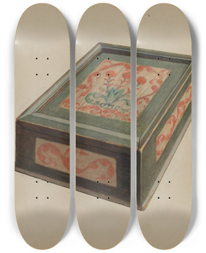 Triptych art skateboard deck of Ethelbert Brown Pa German Box_1 by Ethelbert Brown