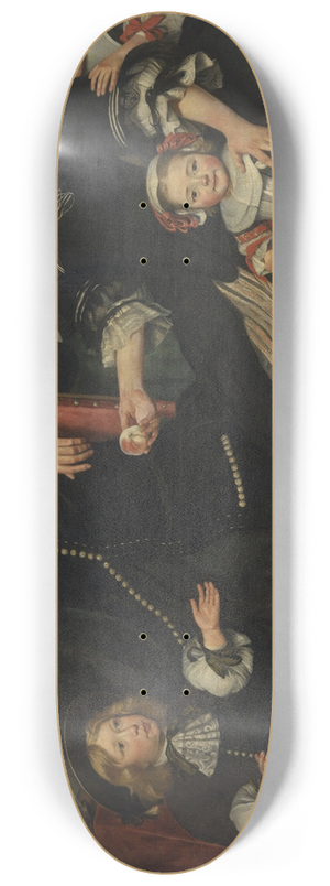 Hendrick Ten Oever - A family on the terrace of a country house 8.25 inch art skate deck