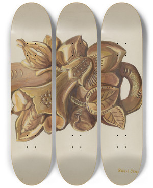 Triptych art skateboard deck of Robert Stewart Brooch by Robert Stewart (20-)