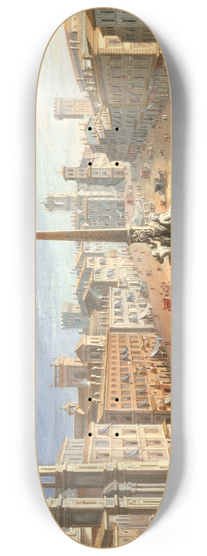 Hendrik Frans Van Lint - View of the Piazza Navona, Rome 8.25 inch art skate deck Hendrik Frans Van Lint - View of the Piazza Navona, Rome 8.25 inch art skate deck