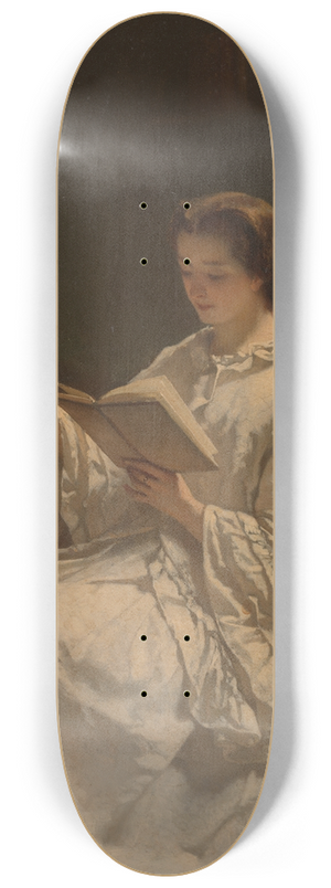 Hendrik Jacobus Scholten - Morning reading 8.25 inch art skate deck