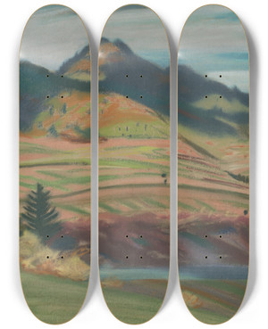 Triptych art skateboard deck of Arnold Peter Weiszkubnan Thorns by Arnold Peter Weisz-Kubnan (1898-1944)