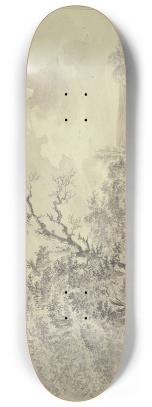 Hendrik Schepper - Am Waldesrand am Wasser ein Hirte mit Vieh 8.25 inch art skate deck