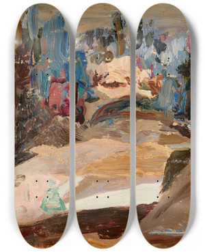 Triptych art skateboard deck of Jan Cigliski Smyrna Bazaar_2 by Jan Ciaglinski (1858-1913)