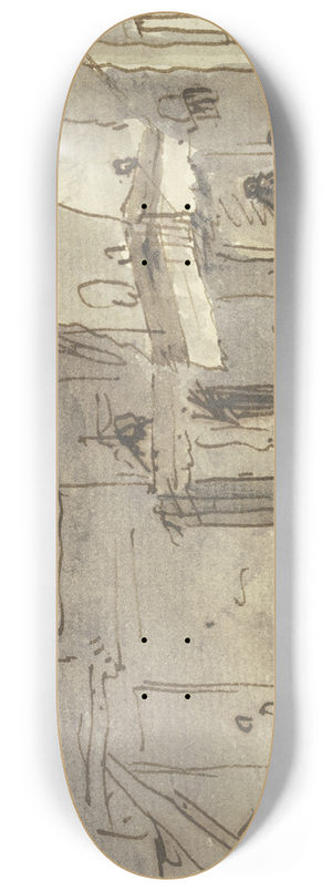 Hendrik Spilman - Gesellschaft in einem Zimmer mit Kamin 8.25 inch art skate deck