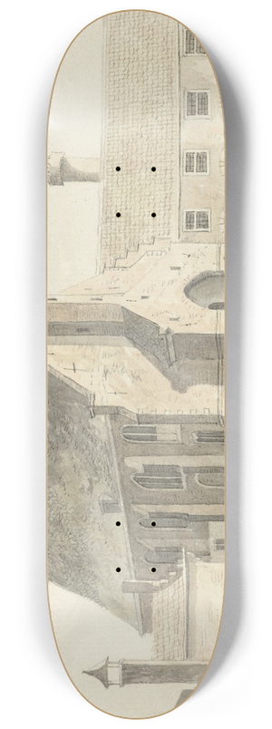 Hendrik Tavenier - Engelse kerk te Leiden 8.25 inch art skate deck