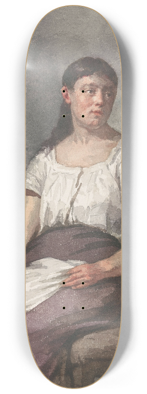 Hendrik Valkenburg - Zittend meisje 8.25 inch art skate deck