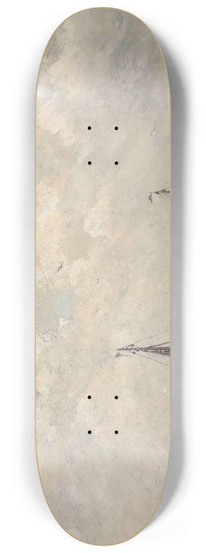 Hendrik Willem Mesdag - Bomschuiten in the breakers 8.25 inch art skate deck