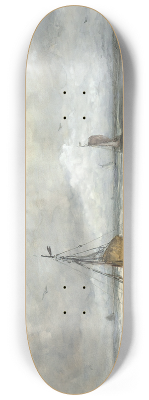 Hendrik Willem Mesdag - Off The Coast 8.25 inch art skate deck
