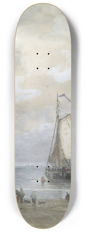 Hendrik Willem Mesdag - Sorting The Catch 8.25 inch art skate deck