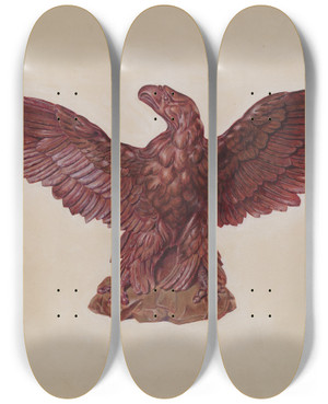 Triptych art skateboard deck of David Ramage Eagle by David Ramage