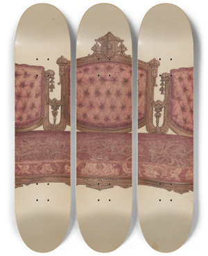 Triptych art skateboard deck of Paul Ward Sofa by Paul Ward (20-)
