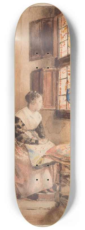 Henri de Braekeleer - Waiting 8.25 inch art skate deck