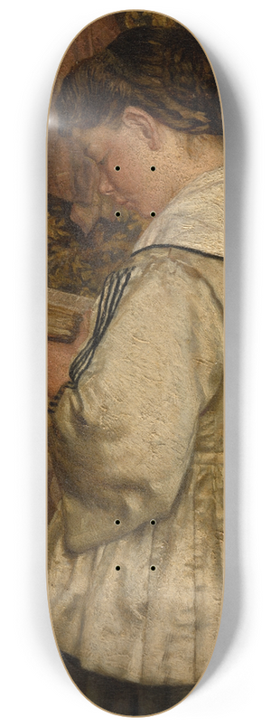 Henri de Braekeleer - Woman Reading 8.25 inch art skate deck