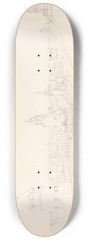 Alfred Gomersal Vickers - Moscow from the Esplanade of the Kremlin 8.25 inch art skate deck