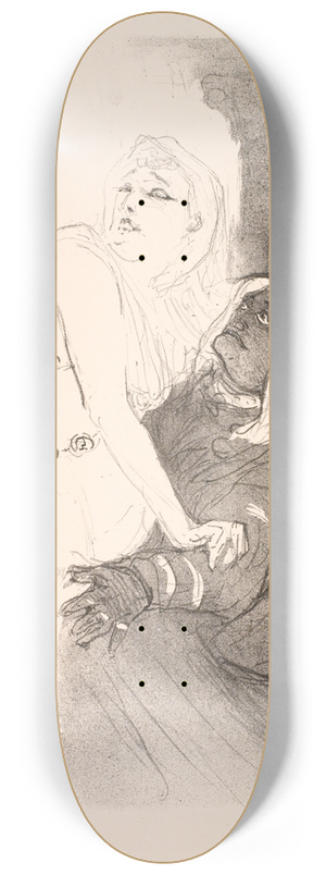 Henri de Toulouse-Lautrec - A la Renaissance, Sarah Bernhardt dans Phdre 8.25 inch art skate deck Henri de Toulouse-Lautrec - A la Renaissance, Sarah Bernhardt dans Phdre 8.25 inch art skate deck