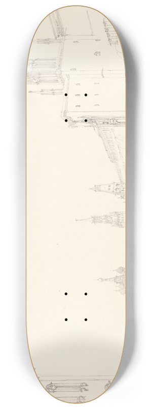 Alfred Gomersal Vickers - Red Square, Moscow 8.25 inch art skate deck