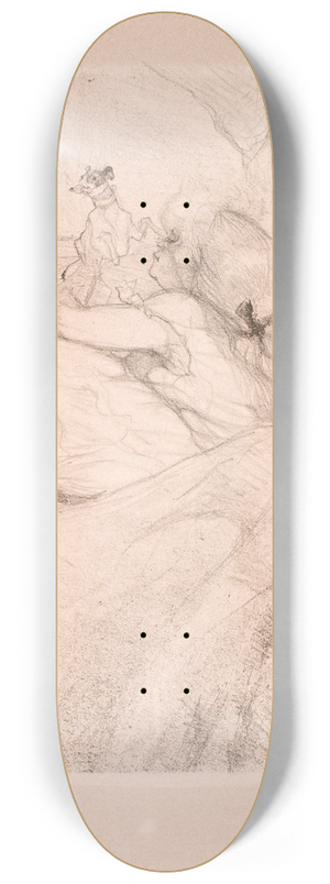 Henri de Toulouse-Lautrec - Au Lit 8.25 inch art skate deck