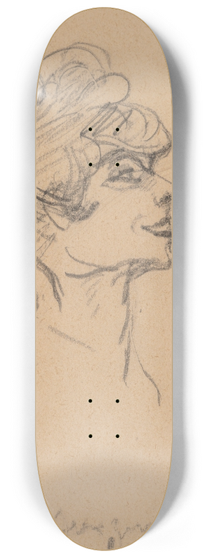 Henri de Toulouse-Lautrec - Mademoiselle Marthe Mellot dans La Gitane 8.25 inch art skate deck Henri de Toulouse-Lautrec - Mademoiselle Marthe Mellot dans La Gitane 8.25 inch art skate deck
