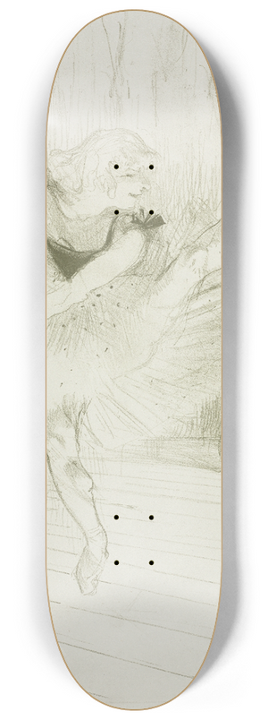 Henri de Toulouse-Lautrec - Miss Ida Heath, English Dancer 8.25 inch art skate deck Henri de Toulouse-Lautrec - Miss Ida Heath, English Dancer 8.25 inch art skate deck