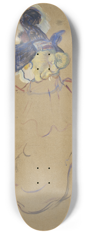 Henri de Toulouse-Lautrec - Seated Woman from Behind  Study for Au Moulin Rouge 8.25 inch art skate deck
