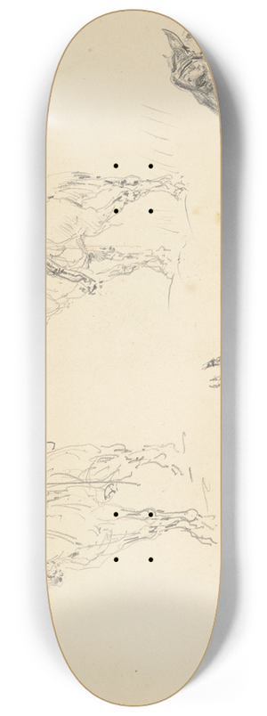 Henri de Toulouse-Lautrec - tude de cavaliers et de chevaux 8.25 inch art skate deck