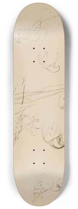 Henri de Toulouse-Lautrec - tude de perroquets 8.25 inch art skate deck Henri de Toulouse-Lautrec - tude de perroquets 8.25 inch art skate deck