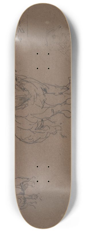 Henri de Toulouse-Lautrec - tudes de chiens 8.25 inch art skate deck Henri de Toulouse-Lautrec - tudes de chiens 8.25 inch art skate deck