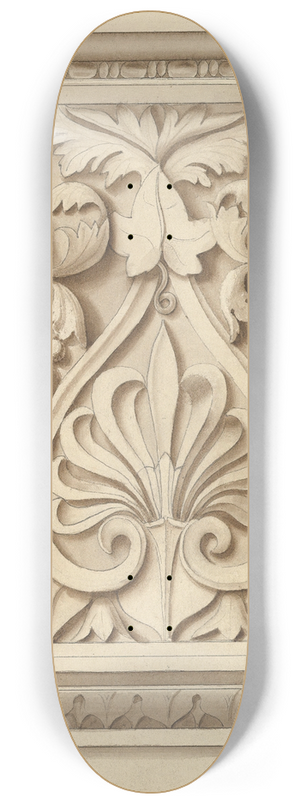 Alfred Henry Forrester - Capital of a Column with Anthemion 8.25 inch art skate deck