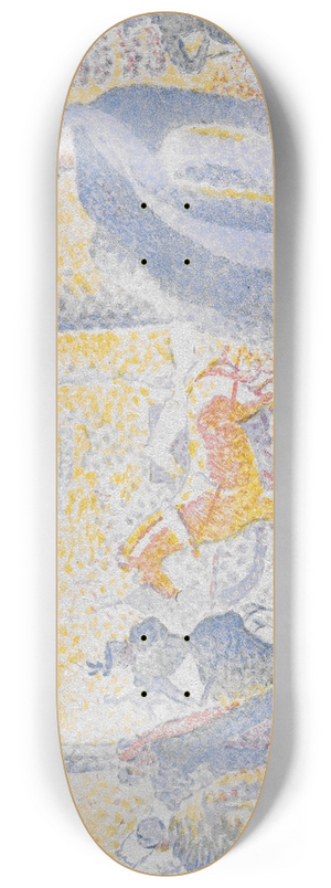 Henri-Edmond Cross - Aux Champs-lyses (On the Champs-lyses) 8.25 inch art skate deck