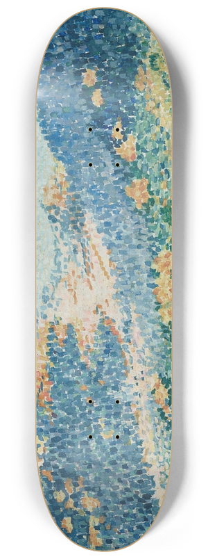 Henri-Edmond Cross - Paysage avec les petites montagnes mauresques 8.25 inch art skate deck Henri-Edmond Cross - Paysage avec les petites montagnes mauresques 8.25 inch art skate deck