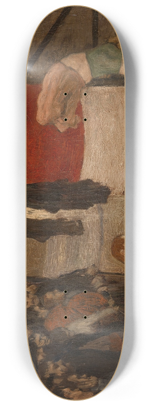 Henri Evenepoel - Wrestling Barrack at a Fair 8.25 inch art skate deck