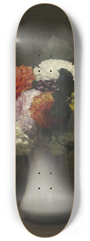 Henri Fantin-Latour - Dahlias 8.25 inch art skate deck