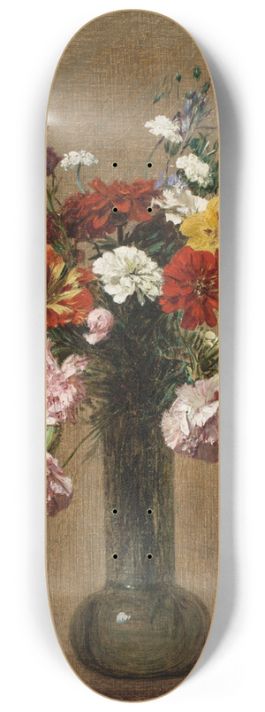 Henri Fantin-Latour - Fleurs diverses dans un vase 8.25 inch art skate deck